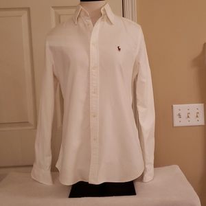 White Button Up Polo